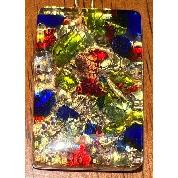 Authentic Murano Glass Signed Hand Crafted Pendant on Black Cord - Picture 7 of 9